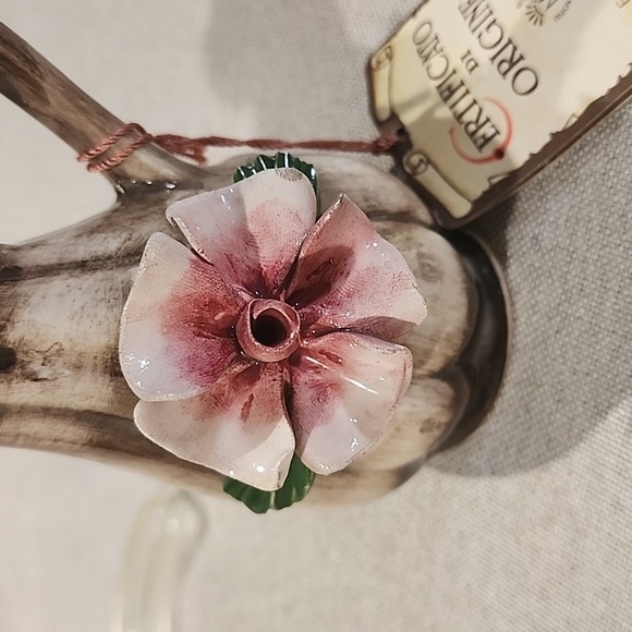 Capodimonte Miniature Mini Vase Pitcher with Flower Original Tag - Picture 5 of 8